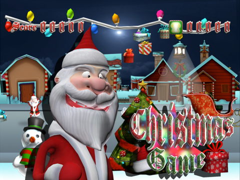 The Christmas Game FREE - 3D Cartoon Santa Claus Is Running Through Town!のおすすめ画像1