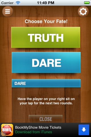 Truth or Dare Game/Spin the Bottle screenshot 2