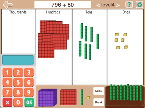 Place Value Addition (Base Ten Blocks) screenshot 2