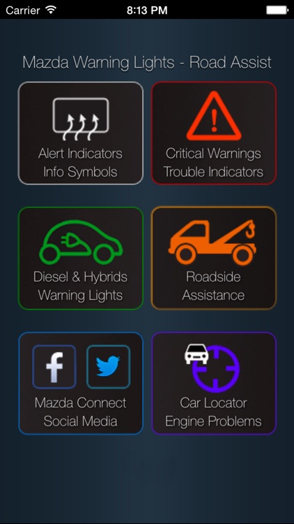 App for Mazda with Mazda Warning Lights and Road Assistance