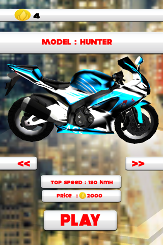 3D City Moto Racer Endless screenshot 4