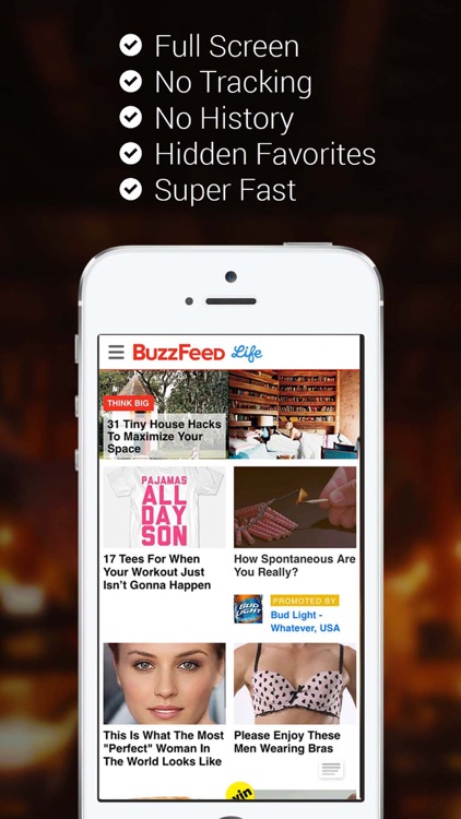 Private Browser for iPhone with Full Screen