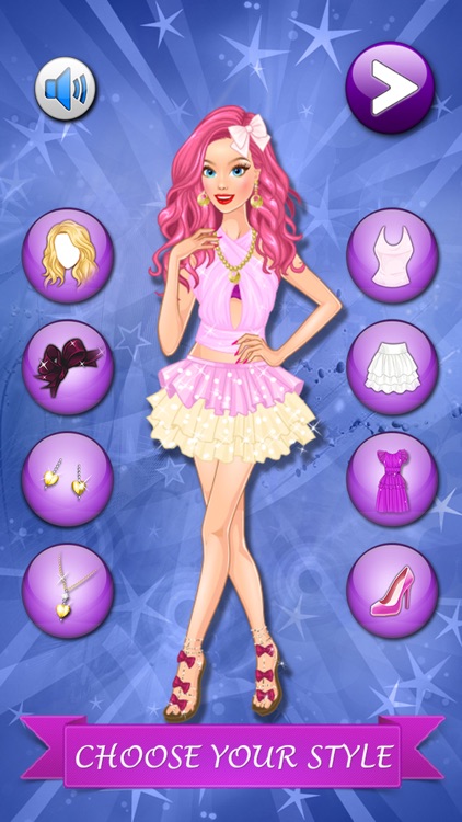 Cute Blonde Girl Sweet Dress - Makeover game for little princesses