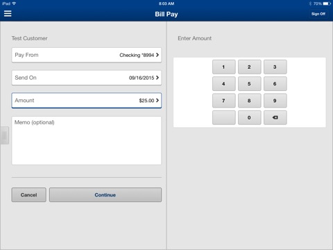 CSB Business Mobile for iPad screenshot 3