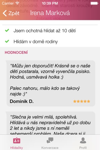 Hlídačky.cz screenshot 3