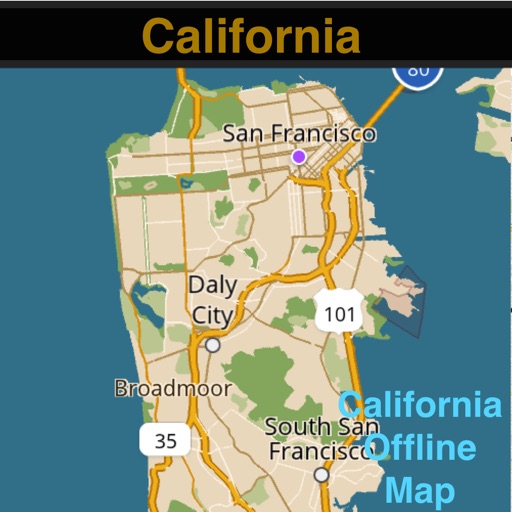 California Offline Map & Navigation & Pro with Traffic Cameras icon