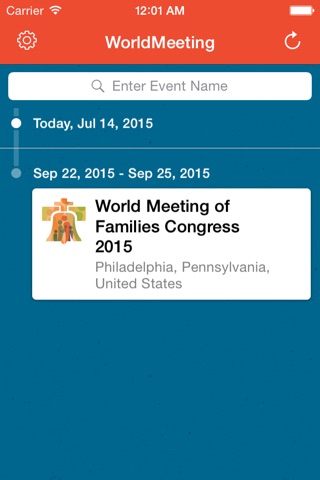 World Meeting of Families Congress screenshot 2