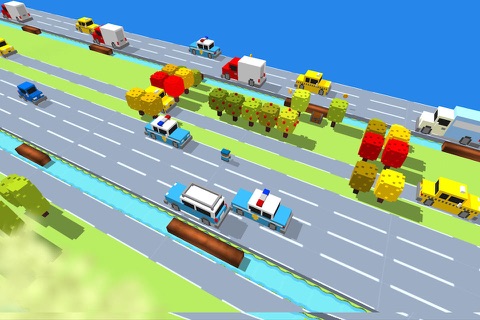 Hero on Road - Jumpy hopper and Crossing Iron robo Man across the super busy street screenshot 2