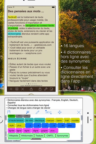 Textkraft Pocket Lite - Write text, research, correct & share screenshot 2