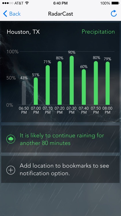 Radar Cast Elite - NOAA Hi-Def FutureCast, Push Notifications, Driving Directions, Lightning Strikes & Weather