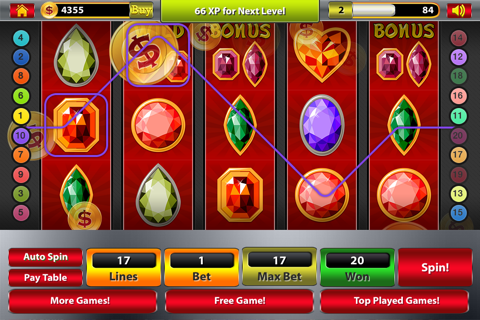 'Gems and Jewels Slots: Big Money Lucky Vegas Slot Machine Games screenshot 4