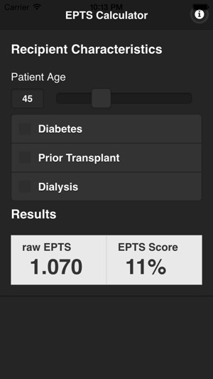 EPTS Calculator