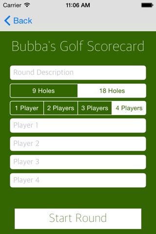 Bubba's Golf Scorecard screenshot 2