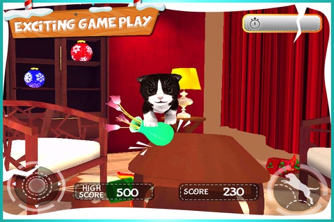 Pet Simulator 3D - Cute Cat and Little Dog Christmas Game to Play in Home Lawn with Santa screenshot 4