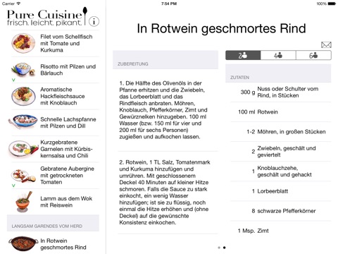 Pure Cuisine iPad screenshot 2