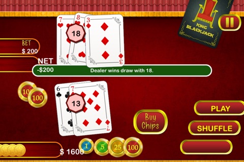 American BlackJack Casino King Pro - Grand Vegas chips betting table screenshot 3