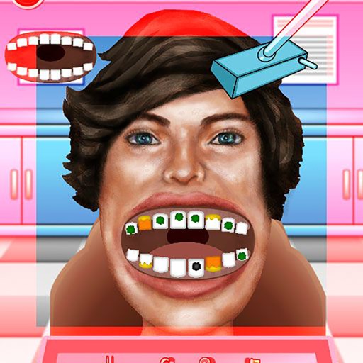 Crazy Celebrity Little Dentist Teeth & Nose Doctor Office Kids Game Icon