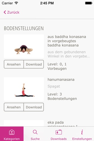 Yoga Asana Video Lexikon screenshot 2