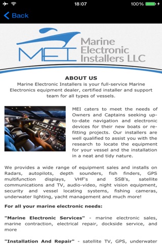 Marine Electronic Installers LLC screenshot 2