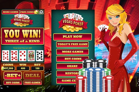 Vegas Poker - Free Professional Poket Video Poker Superstars screenshot 4
