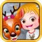 “An adorable reindeer is waiting for Baby Hazel to be looked after
