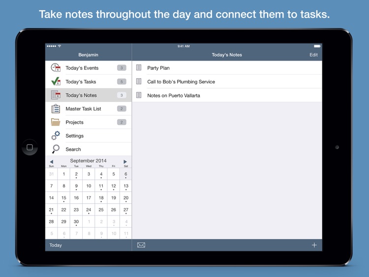 Benjamin – Task Manager and Calendar Inspired by Benjamin Franklin for iPad screenshot-4