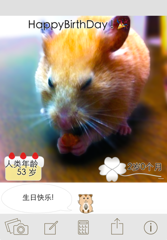 HowOldHam? Save pictures calculating the age of the pet Hamster. screenshot 3