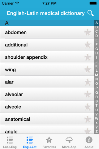 Latin medical terms dictionary screenshot 4