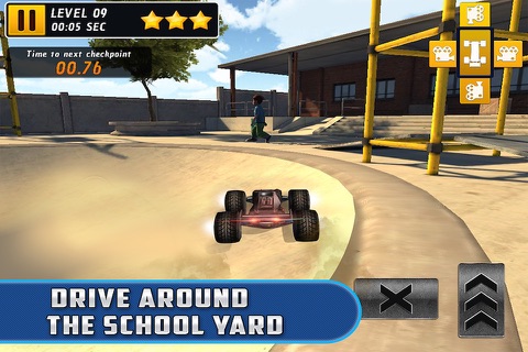 מכונית על שלט - משחק מרוץ מכוניות בתוך בית ספר בחינם screenshot 2