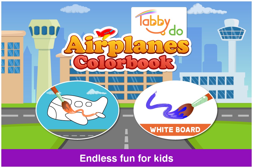 Tabbydo Airplanes Colorbook Free : Coloring pages for Kids, preschoolers and toddlers screenshot 3
