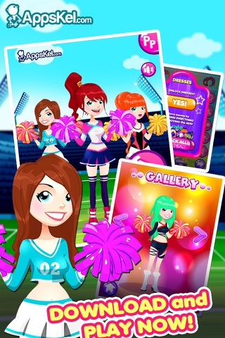Cheerleaders Girls Dress-up – All-Star Varsity Cheerleading Spirit screenshot 4