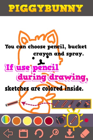 Animal Coloring Painting Drawing Sketch Book for kids by PIGGYBUNNY screenshot 3