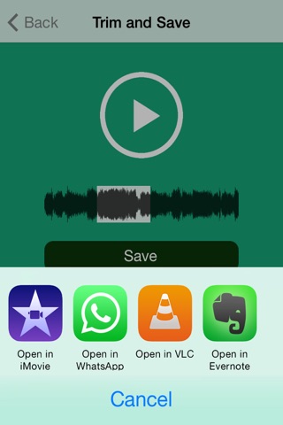 Vine to Sound - Convert Vine videos to sound, crop, send or use in iMovie screenshot 4