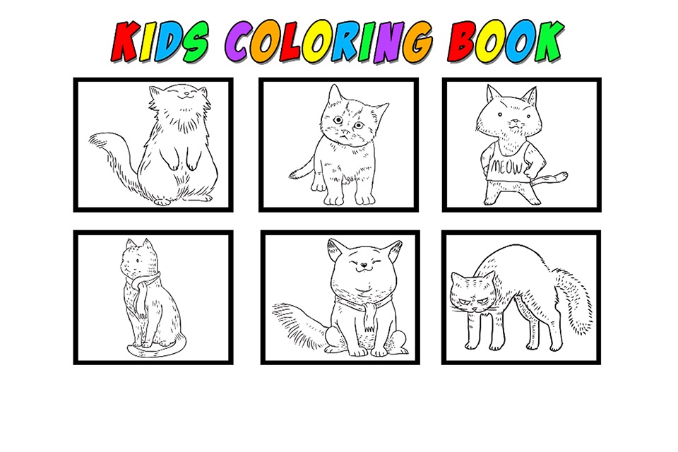 Free Kids Coloring Book - Sketch Cute Cat Learning for Fun screenshot 2