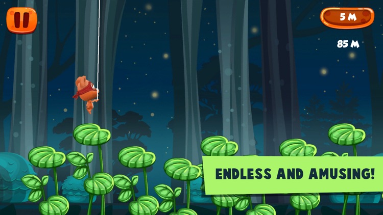 Flying with Rope Bear Game – Swing and Fly to Escape from Dark Forest screenshot-4