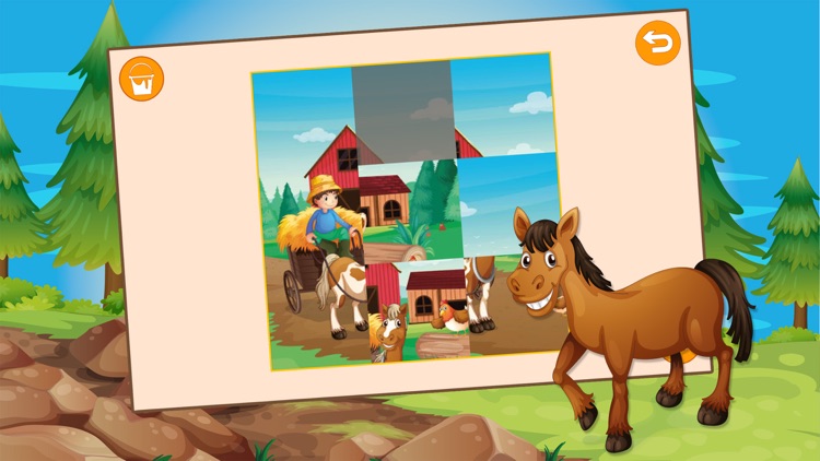 Kids Sliding Puzzle Horses screenshot-4