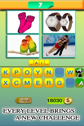 Guess What’s the 4 Pictures Saying - photo quiz game with four pics and one word screenshot 3
