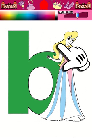 Free ABCs Princess Coloring Version screenshot 2