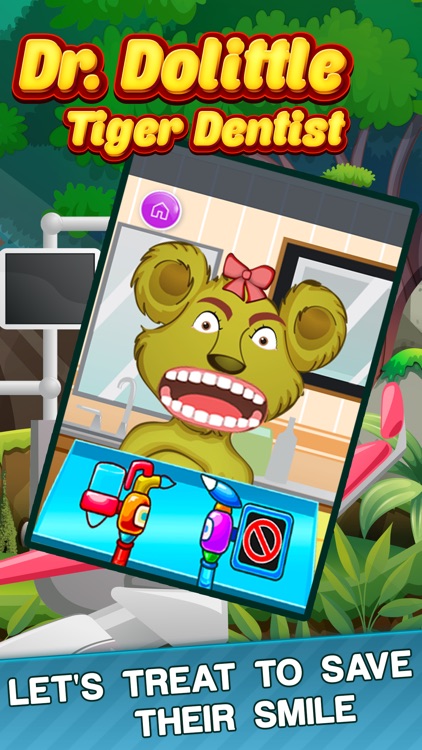 Tiger Goes To Dentist In The Woods - Play A Virtual Dental Assistant Game!