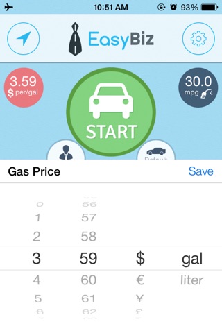 EasyBiz Mileage Tracker Lite - Log miles and expenses for business tax deductions screenshot 2