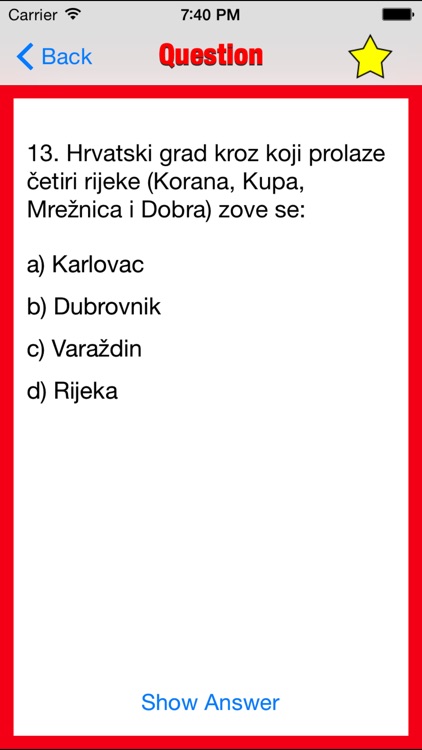 Croatian Citizenship Test