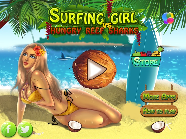 Surfing Girl vs Hungry Reef Sharks Crazy Vacation Free