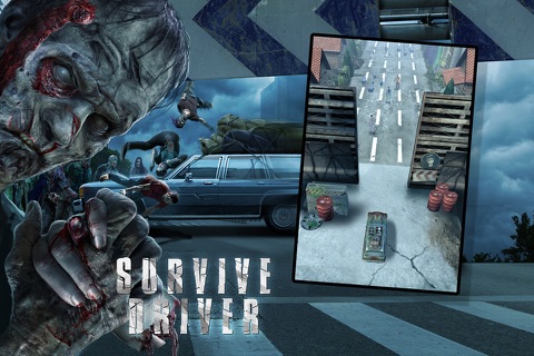 A Survive Driver Premium: Best 3D Driver Game in Post Apocalyptic Setting with Zombies and Car Upgrades screenshot 4