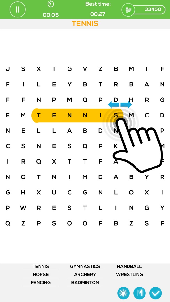 Word Find - search the hidden words
