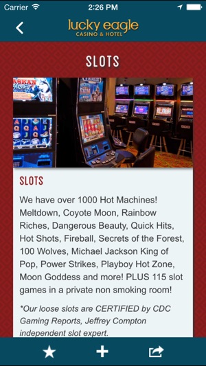 Lucky eagle casino app