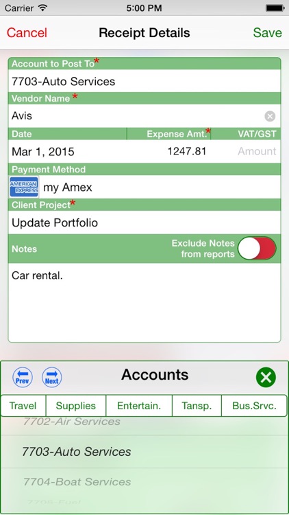 ExpenseOnTheGo - Receipt Organizer, Expense Tracking, Financial Budget Planner