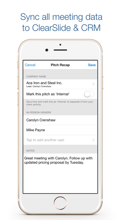 ClearSlide Presenter - Present Keynote, Powerpoint, PDF files during Sales Meetings screenshot-4