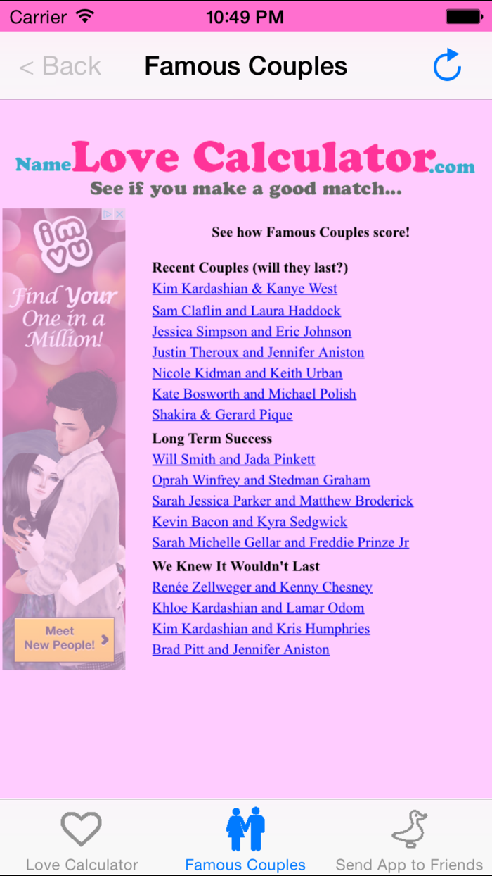 Love Calculator by Name