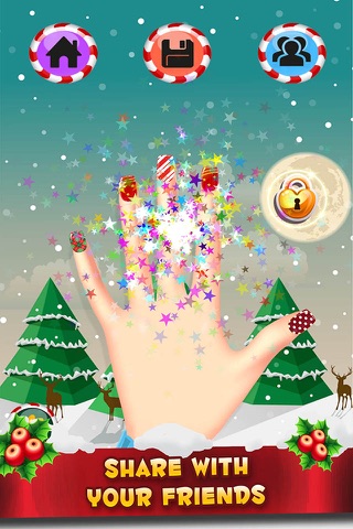 Holiday Nail Salon - Christmas Designer Fingernail Maker and Painter FREE screenshot 3