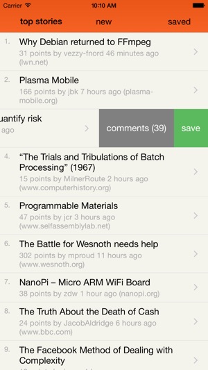 Y Hourly - a free Hacker News app for news.ycombinator.com(圖3)-速報App